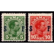 Soldaterfrimærker. Overtryk S F. Postfrisk.